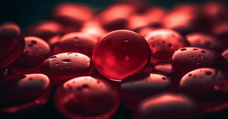 close-up-red-water-drops-table